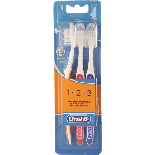 ORAL B 123 T/B MEDIUM 3PK