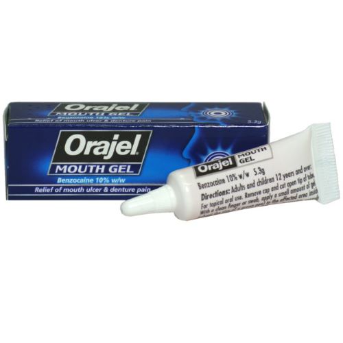 Orajel Mouth Gel For Mouth Ulcer & Denture Pain - 5.3g