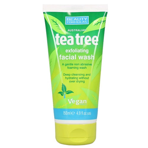 Beauty Formulas Tea Tree 150ml Face Wash Exfoliating