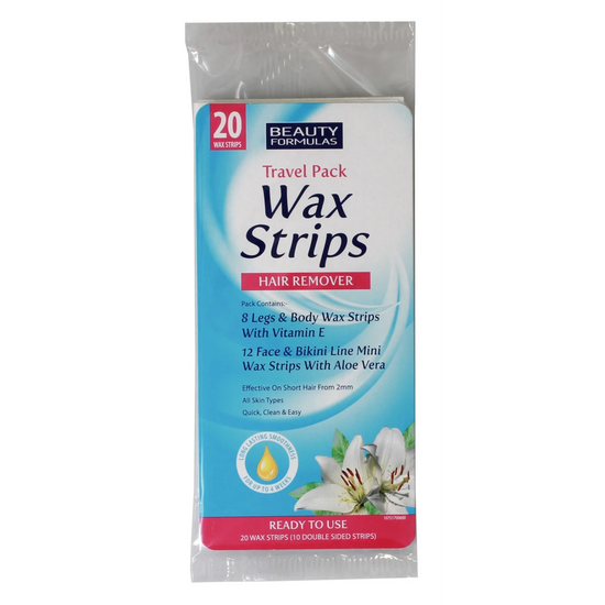 Beauty Formulas Wax Strips Travel Pack 20's