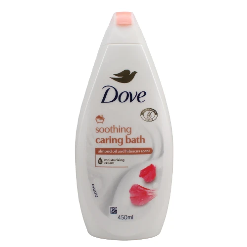 Dove 450ml Soothing Caring Bath Almond And Hibiscus