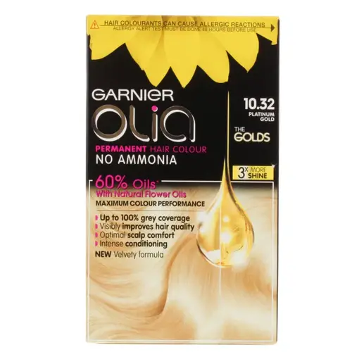 GARNIER OLIA PERMANENT HAIR DYE PLATINUM GOLD 10.32