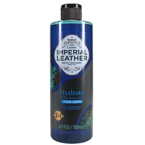Imperial Leather Hydrate Men Shower Gel 2in1 Hair and Body Wash 500ml