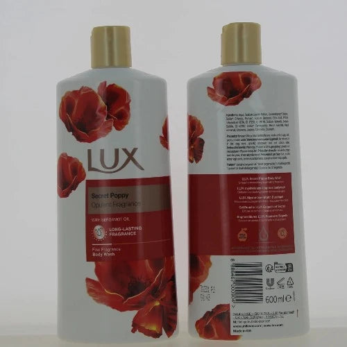 LUX  BODY WASH SECRET POPPY 600ML