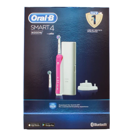 ORAL B ELECTRIC TOOTHBRUSH SMART 4000W PINK