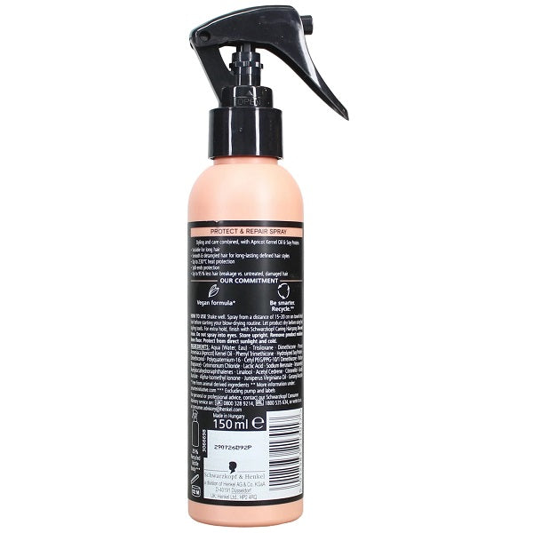 Schwarzkopf 150ml Protect & Repair Heat Protection Spray