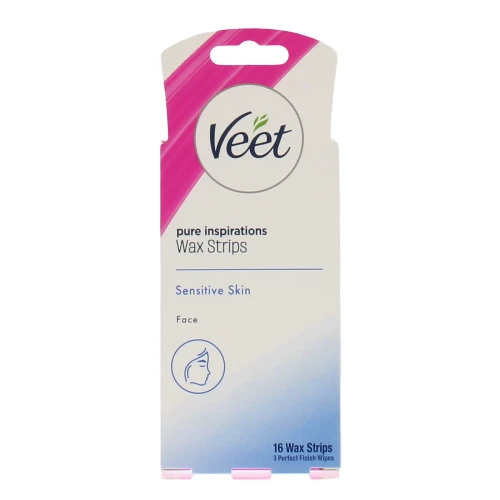 Veet Pure Inspirations Face Wax Strips Sensitive Skin 16's