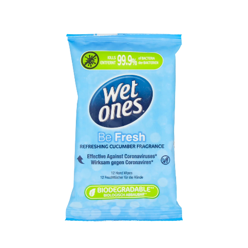 Wet Ones Be Fresh 12 Hand Wipes Refreshing Cucumber Fragrance