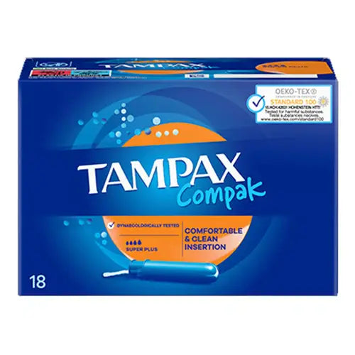 TAMPAX COMPAK SUPER PLUS 18 TAMPONS