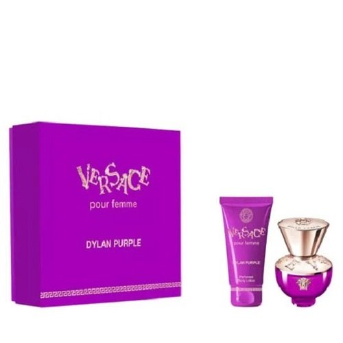 Versace Dylan Purple 30ml Eau De Parfum Spray + 50ml Body Lotion Gift Set 2023