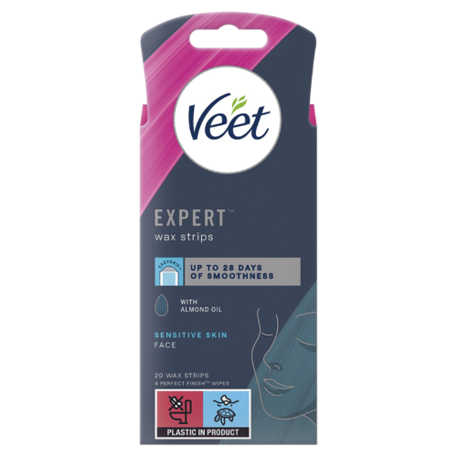 Veet Expert Wax Strips Sensitive skin face (20 strips)