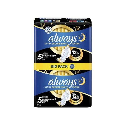 Always Ultra Secure Night Extra 14 Pads