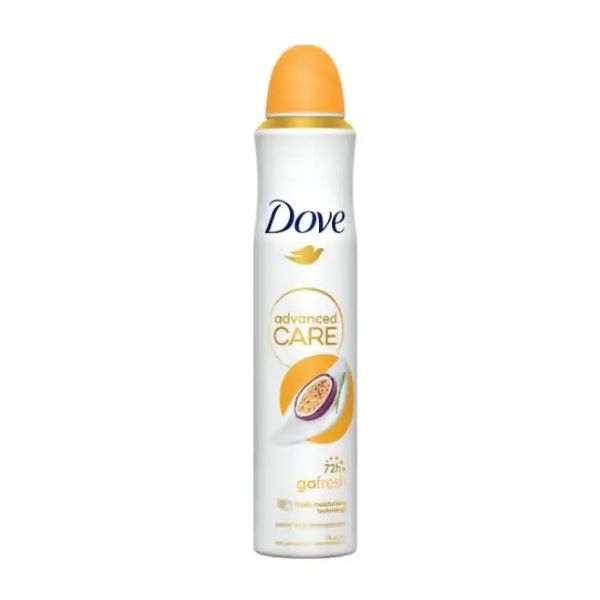 DOVE ADVANCED CARE 250ML ANTI PERSPIRANT SPRAY PASSION FRUIT