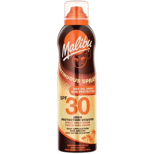 Malibu 175ml Spf 30 Contin Dry Oil Spray