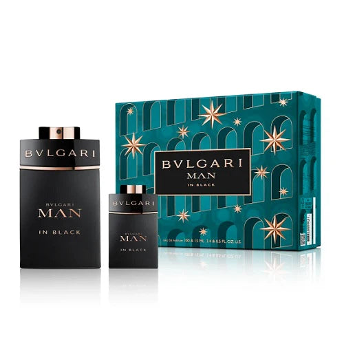 Bvlgari Man In Black 100ml Eau De Parfum + 15ml Eau De Parfum Splash Gift Set 2025