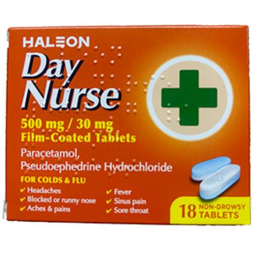 Day Nurse 18 Tablets 500mg/30mg (Max 1  Per Order)