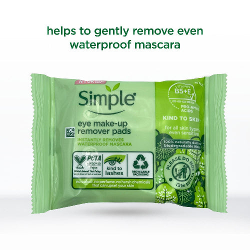SIMPLE EYE M/UP REMOVER 30 PADS