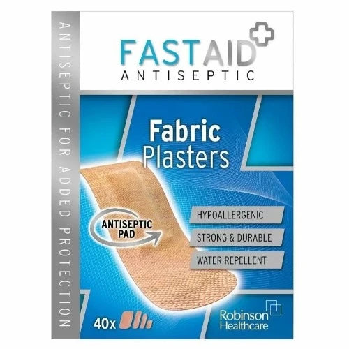 FASTAID STRIPS FABRIC ASSORTED PLASTERS 40