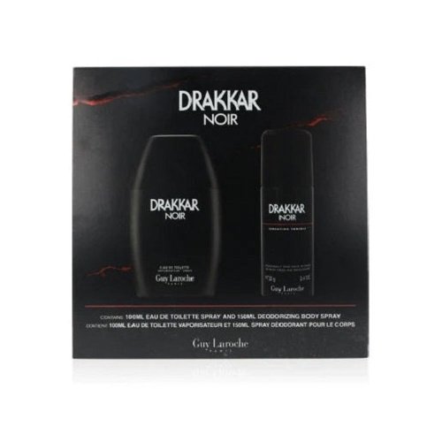 Guy Laroche Drakkar Noir 100ml EDT Spray + 150ml Intense Cooling Deodorant Spray Gift Set 2023