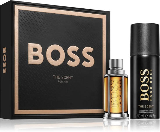 Hugo Boss The Scent 50ml Eau De Toilette + 150ml Deodorant Spray Gift Set 2024