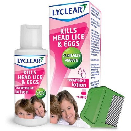 Lyclear Head Lice & Eggs Treatment Lotion + Metallic Comb - 100ml