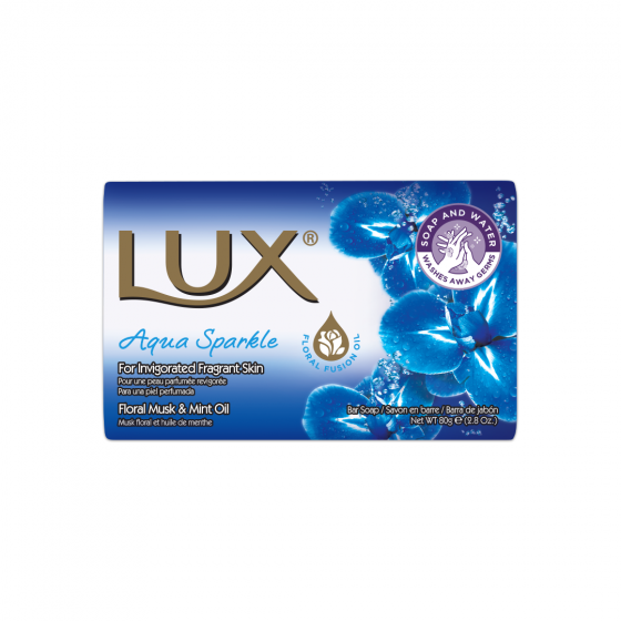 Lux Aqua Sparkle Bar Soap - Floral Musk & Mint Oil  80g