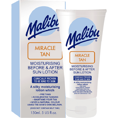 MALIBU MIRACLE TAN BEFORE  & AFTER  SUN LOTION  150ML