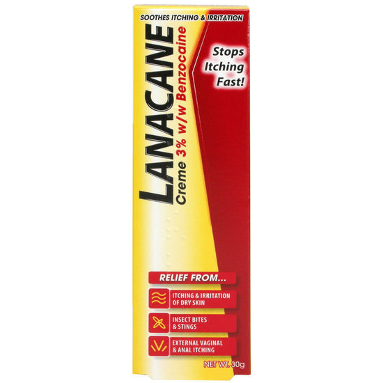 LANACANE SOOTHES ITCHING & IRRITATION CREME - 30G