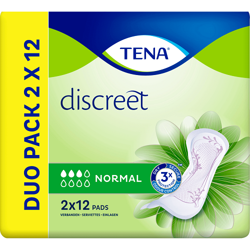 TENA LADY DISCREET NORMAL DUO 24 PADS