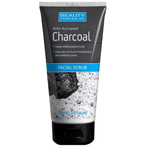 Beauty Formulas 150ml Facial Scrub Charcoal