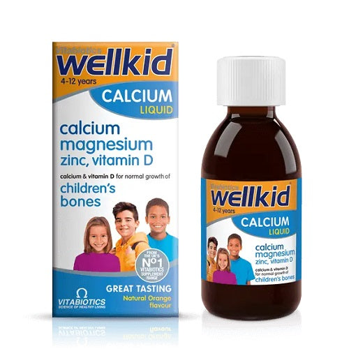 Vitabiaotics Wellkid Calcium Liquid 4-12 Years 150ml