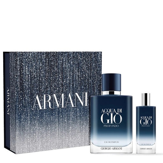 Giorgio Armani Acqua di Gio Profondo  100ml Eau De Parfum & 15ml EDP Gift Set 2025