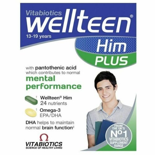VITABIOTICS WELLTEEN HIM PLUS - 56 TABLETS/CAPSULES MENTAL PERFORMANCE