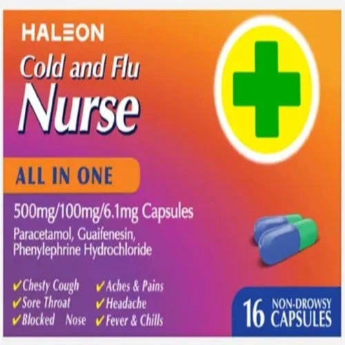 Cold & Flu Nurse 16caps All In One  (MAX 2 PER ORDER)