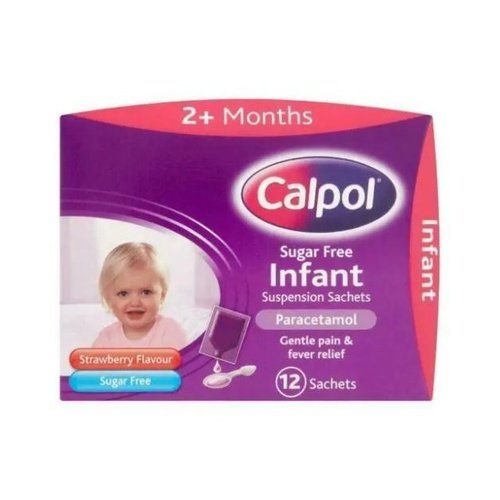 Calpol Infant Suspension Sachets Strawberry Flavour - 12 Sachets