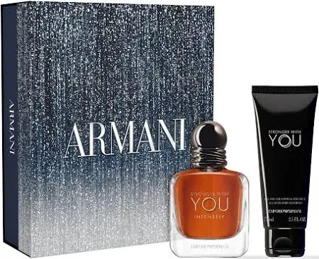Emporio Armani Stronger With You Intensly 50ml EDP Spray + 75ML Body Shampoo Gift Set 2025