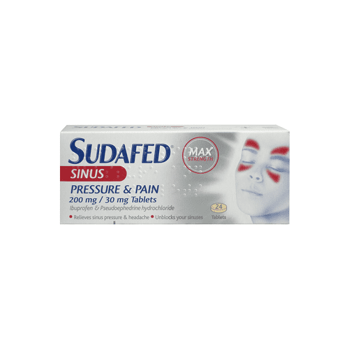 SUDAFED MAX SINUS TABLETS 24