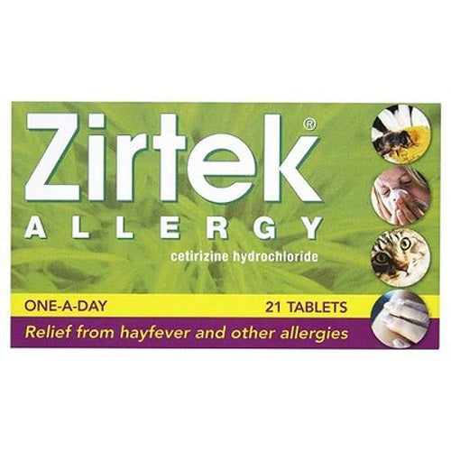 ZIRTEK ALLERGY TABLETS 10MG -21 TABLETS