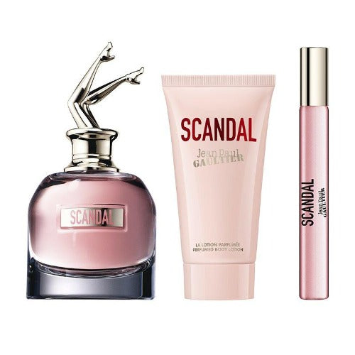 Jean Paul Gaultier Scandal 80ml Eau De Parfum + 10ml Eau De Parfum + 75ml Body Lotion