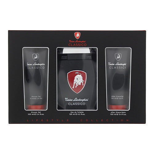 Tonino Lamborghini Classico 125ml EDT +100ml S/G + 100ml Aftershave Balm Gift Set