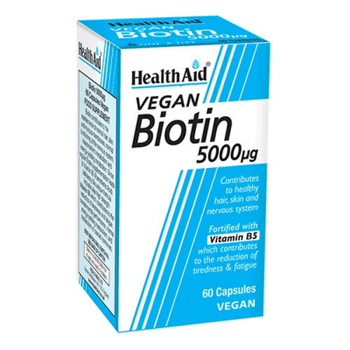 Health Aid Biotin 5000ug - 60 Tablets