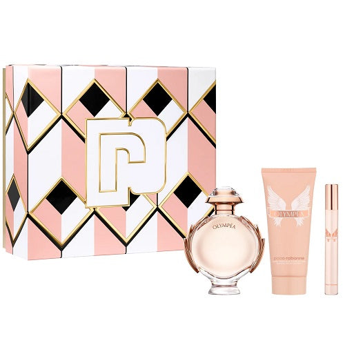 Paco Rabanne Olympea 80ml Eau De Parfum + 100ml Body Lotion + 10ml Eau De Parfum Gift Set