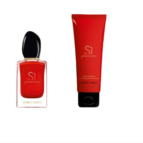 Giorgio Armani Si Passione 30ml Eau De Parfum Spray+ 75ml Body Lotion Gift Set 2021