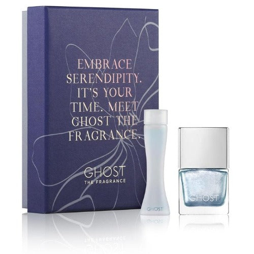 Ghost The Fragrance 5ml Edt Splash +10ml Ghost Metallic Blue Nail Polish Gift Set