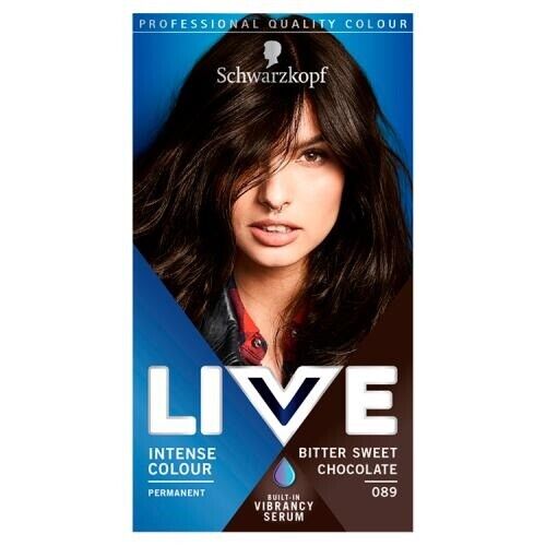 Schwarzkopf Live Intense Colour Permanent Hair Dye, 089 Bitter Sweet Chocolate