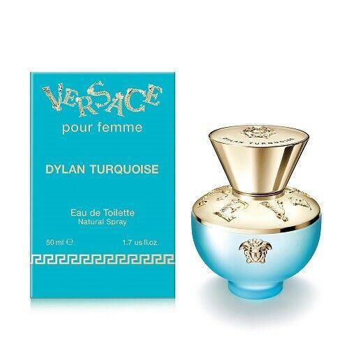 VERSACE POUR FEMME DYLAN TURQUOISE 50ML EAU DE TOILETTE SPRAY BRAND NEW & SEALED - LuxePerfumes