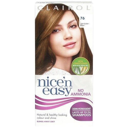 Clairol Nice`n Easy 76 Light Golden Brown No Ammonia 24 Shampoos