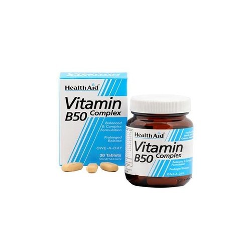 Health Aid Vitamin B50 Complex - 30 Tablets