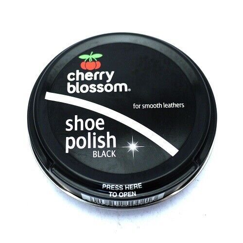 Cherry Blossom Shoe Polish Black For Smooth Leathers- 50ml