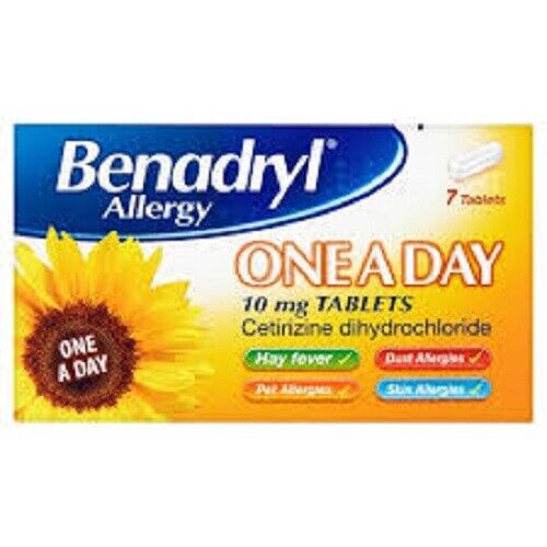 Benadryl Allergy & Hayfever One A Day Tablets 7 Tablets 10mg